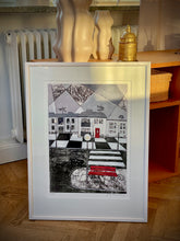 Load image into Gallery viewer, Stad med röd bänk II
